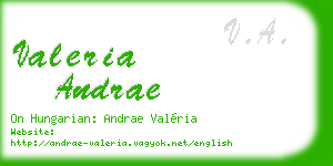 valeria andrae business card